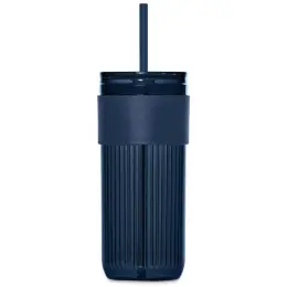 Serendipio Mayfair Plastic Tumbler & Straw Navy